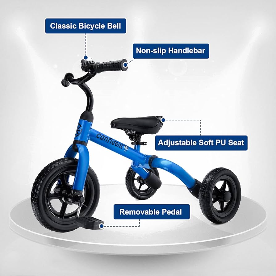NH☆３kids ROCKBROS 3-in-1 Kids Tricycle with Adjustable Seat and